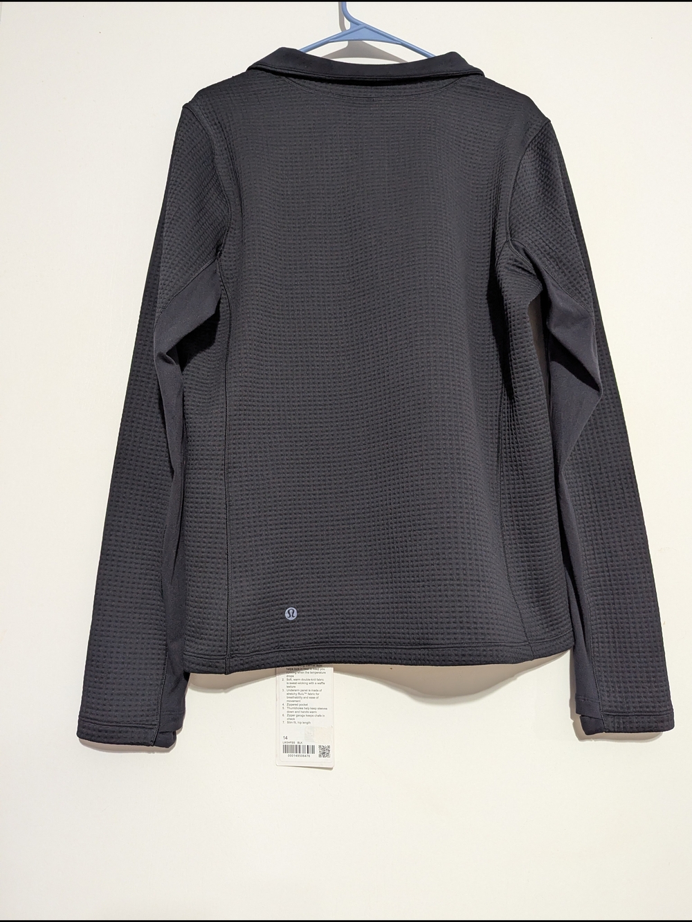lululemon athletica Black Waffle Half-Zip Performance Pullover - Picture 4 of 7